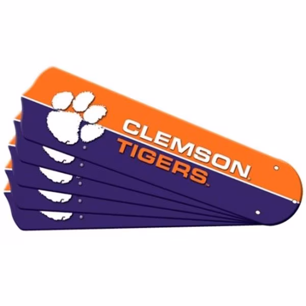 Ceiling Fan Designers 7992-CLE New NCAA CLEMSON TIGERS 42 in. Ceiling Fan Blade Set